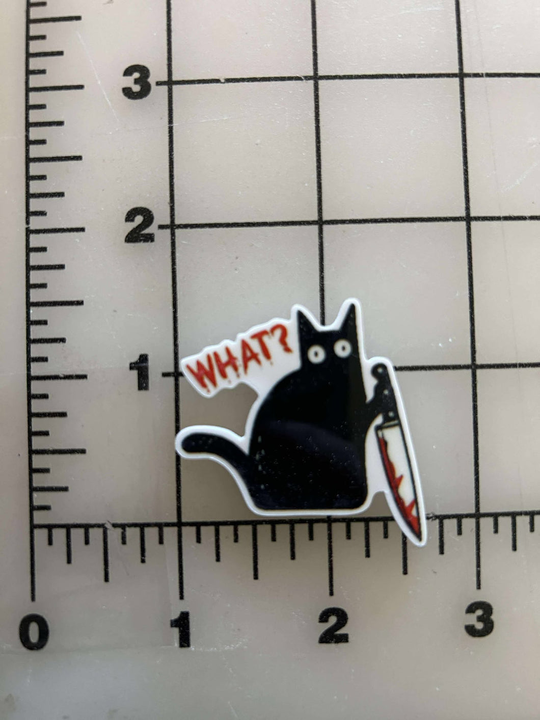 NEW Murder Cat Flatback Printed Resin