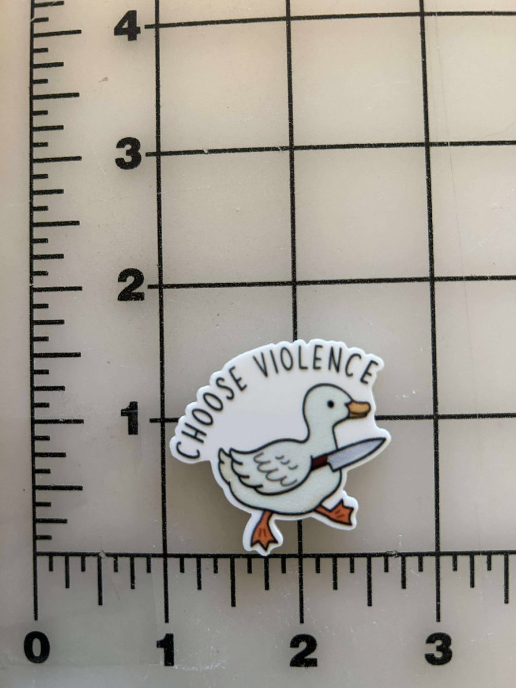 NEW Choose Violence Flatback Printed Resin