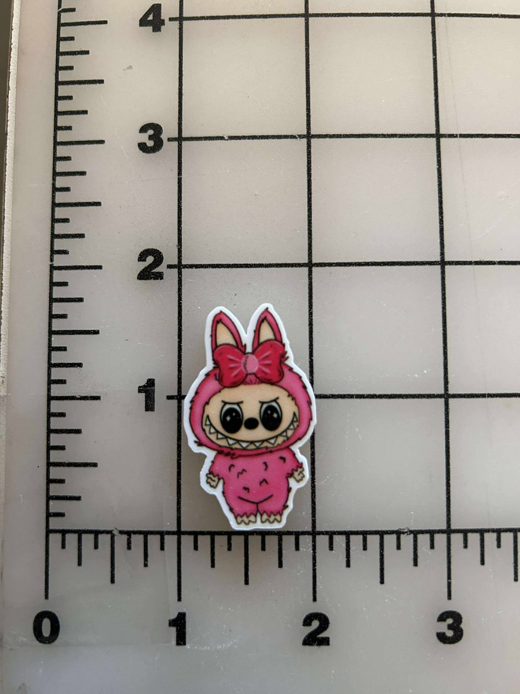 NEW Labubu POP MART Pink Flatback Printed Resin
