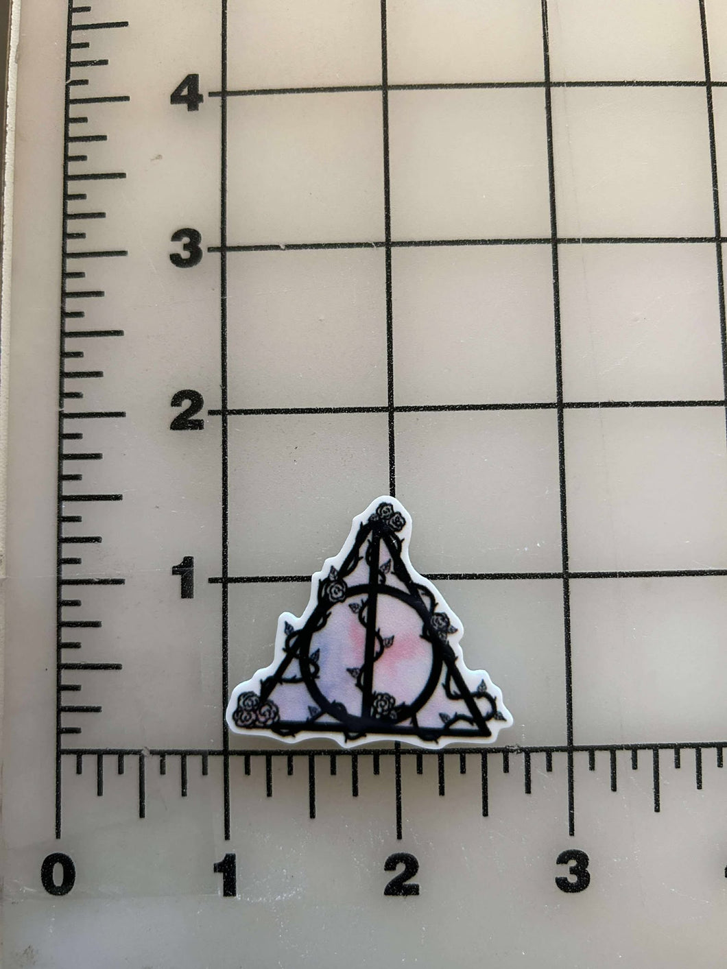 NEW Harry Potter Deathly Hallows symbol Flat Back Printed Resin
