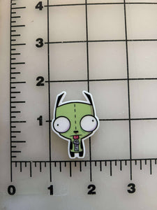NEW Invader Zim Gir Flatback Printed Resin