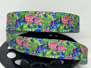 New 1 yard 1 inch Lilly Minnie Mouse and Daisy Duck print Grosgrain Ribbon