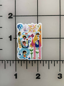 NEW "Its a Small World" Flat back Printed Resin