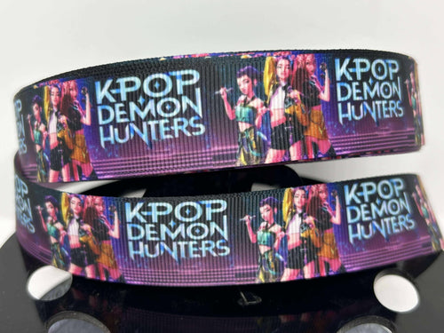 NEW 1 yard 1 inch K-Pop Demon Hunters Huntr/x  Grosgrain Ribbon