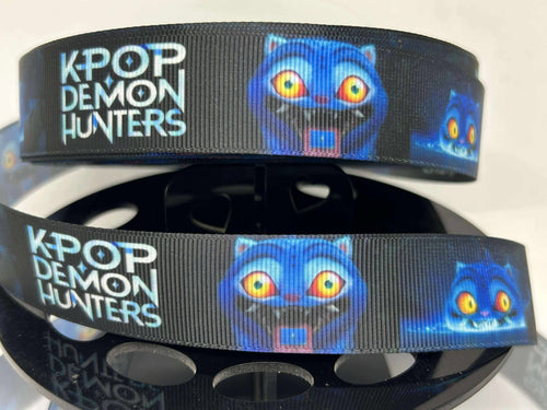NEW 1 yard 1 inch K-Pop Demon Hunter Derpy Tiger Grosgrain Ribbon