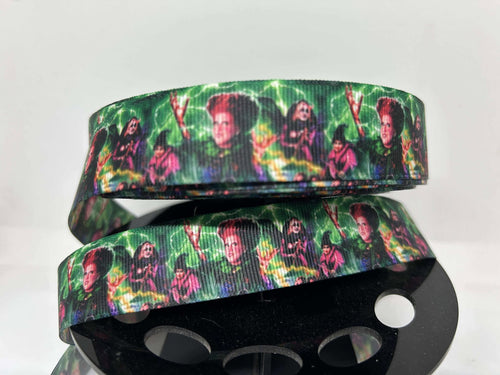 NEW 1 yard 1 inch Hocus Pocus Sanderson Sisters Disney Movie Grosgrain Ribbon