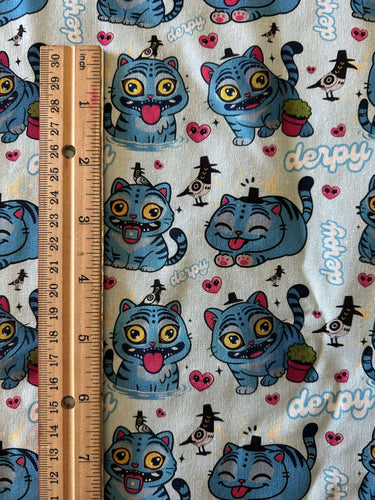 New 100% Cotton K-Pop Derpy Tiger Custom Print Fabric (In-Stock)
