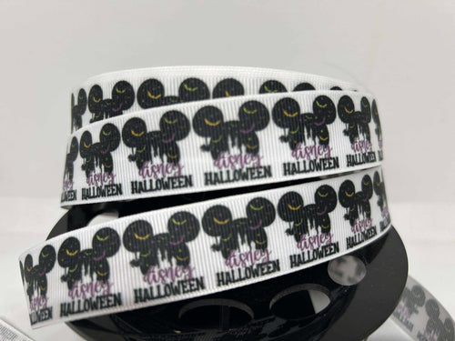 New 1 yard 1 inch Disney Halloween Print Grosgrain Ribbon