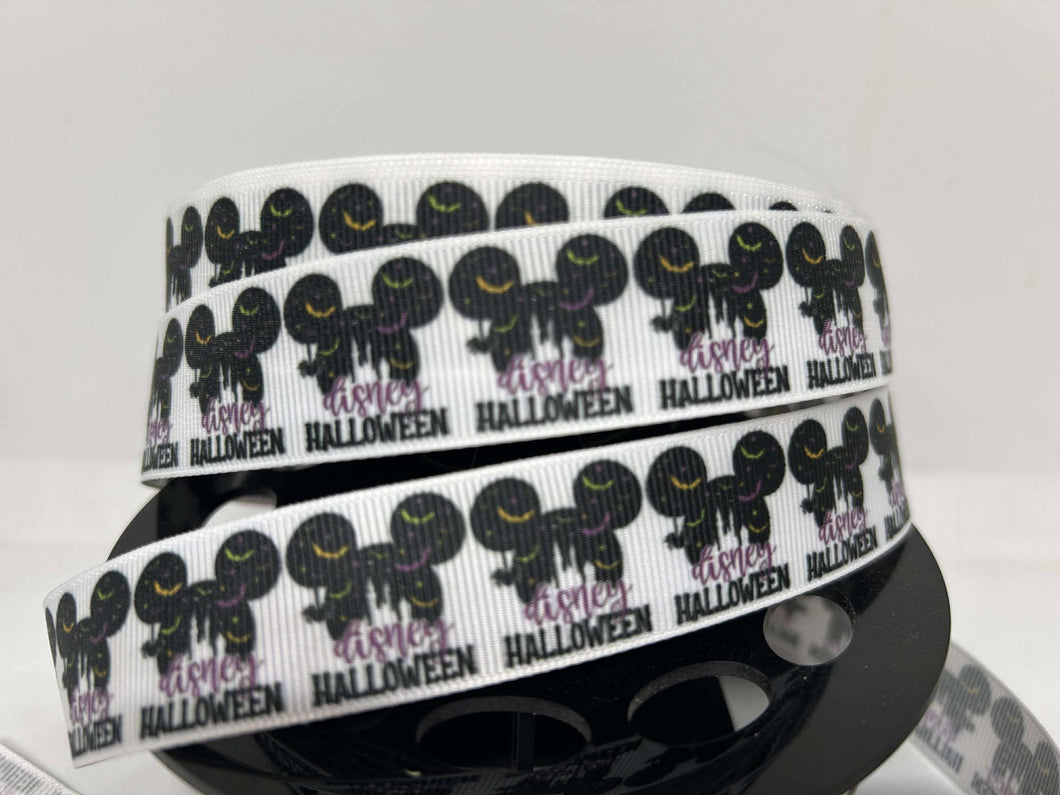 New 1 yard 1 inch Disney Halloween Print Grosgrain Ribbon