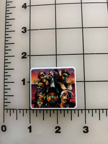 NEW Rapper Collage flatback Printed Resin