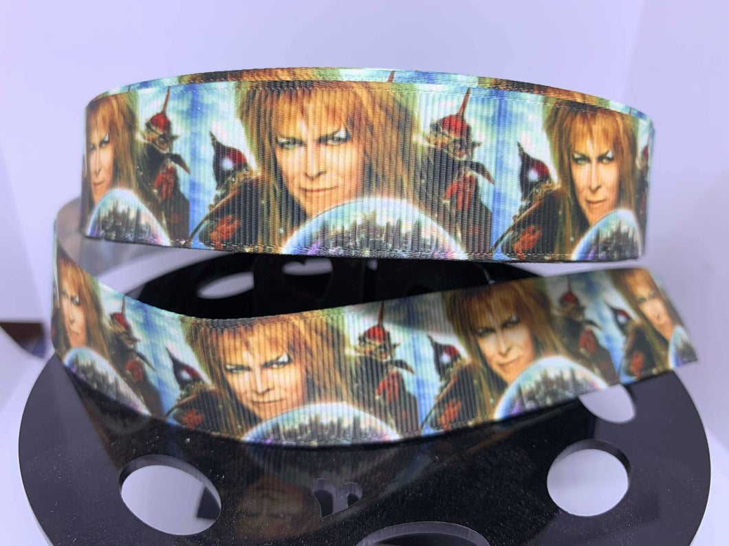 1 yard 1 Inch Labyrinth David Bowie Grosgrain Ribbon