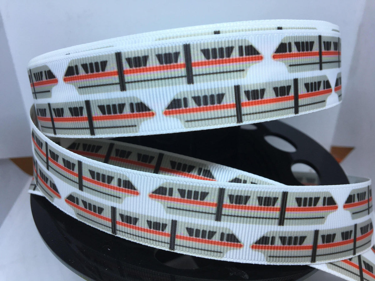 1 yard 1 inch Disneyland Monorail Red Grosgrain Ribbon – D Company Supply