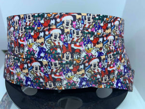 1 yard 1 inch Disney Christmas Collage of Characters Grosgrain Ribbon