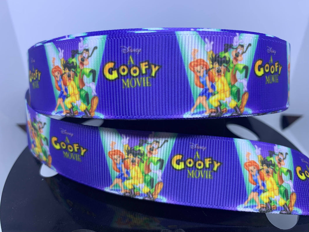 1 yard 1 inch A Goofy Movie Print Grosgrain