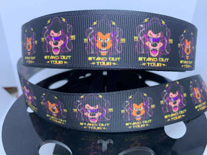 1 yard 1 inch A Goofy Movie Powerline Stand Out Tour  Print Grosgrain