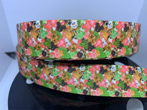 1 inch Mouse Shaped Christmas Cookies Collage Grosgrain Ribbon