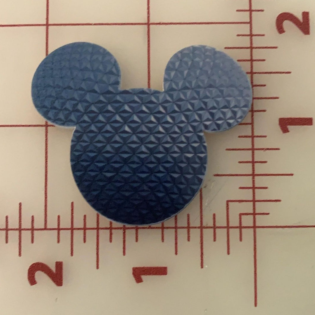 Mouse Shaped Epcot Ball Flat back Printed Resin