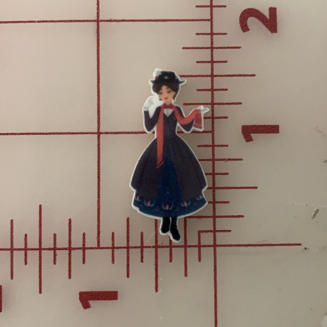 Mary Poppins Flat back Printed Resin