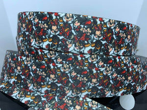 1 inch Disney Mickey and  Minnie Mouse  Grosgrain Ribbon