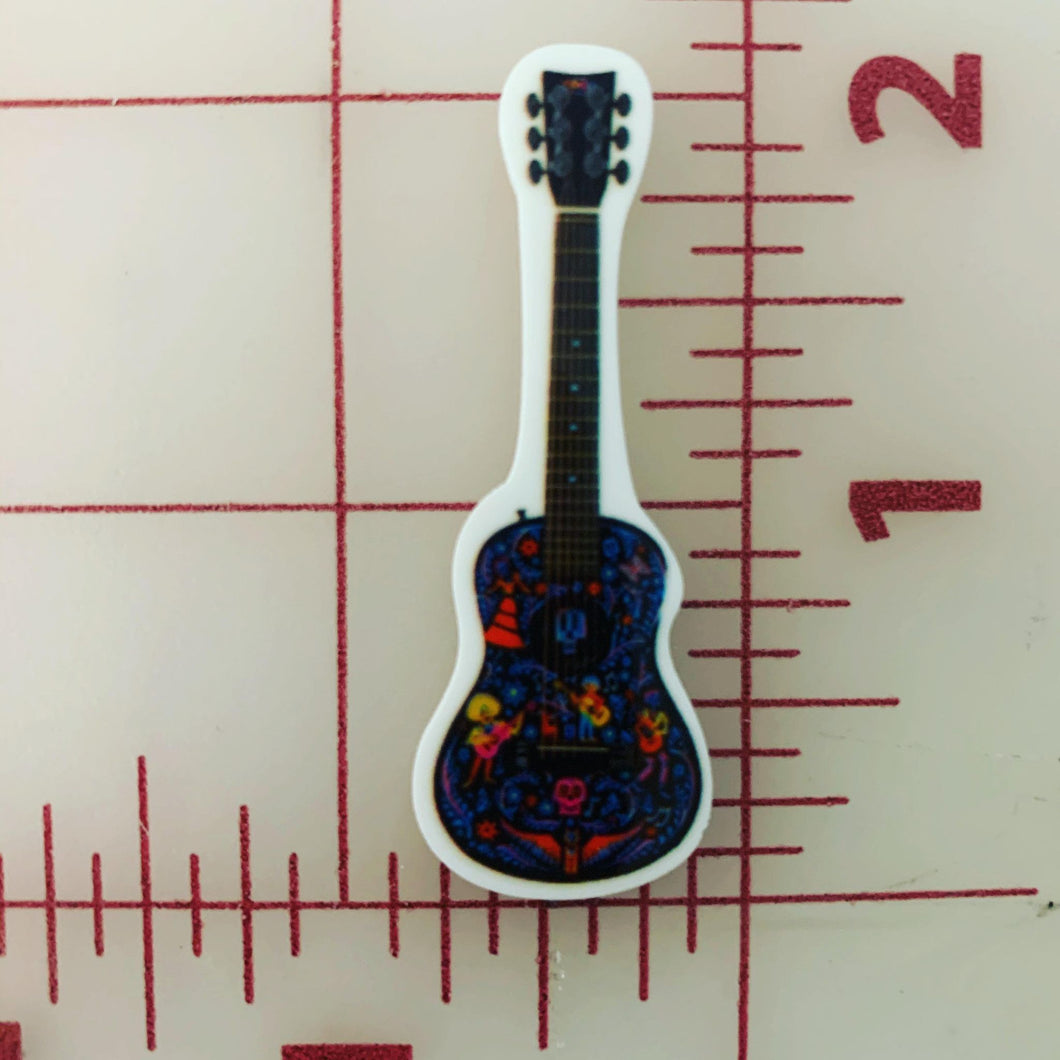 Coco Guitar flatback Printed Resin