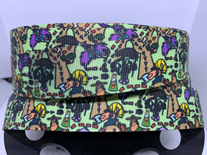 1 yard 1 inch Custom Print Disney The Emperor's New Groove Grosgrain Ribbon Kuzco