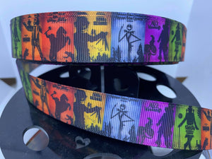 1 yard 7/8" Tim Burton Movies Printed Grosgrain Ribbon