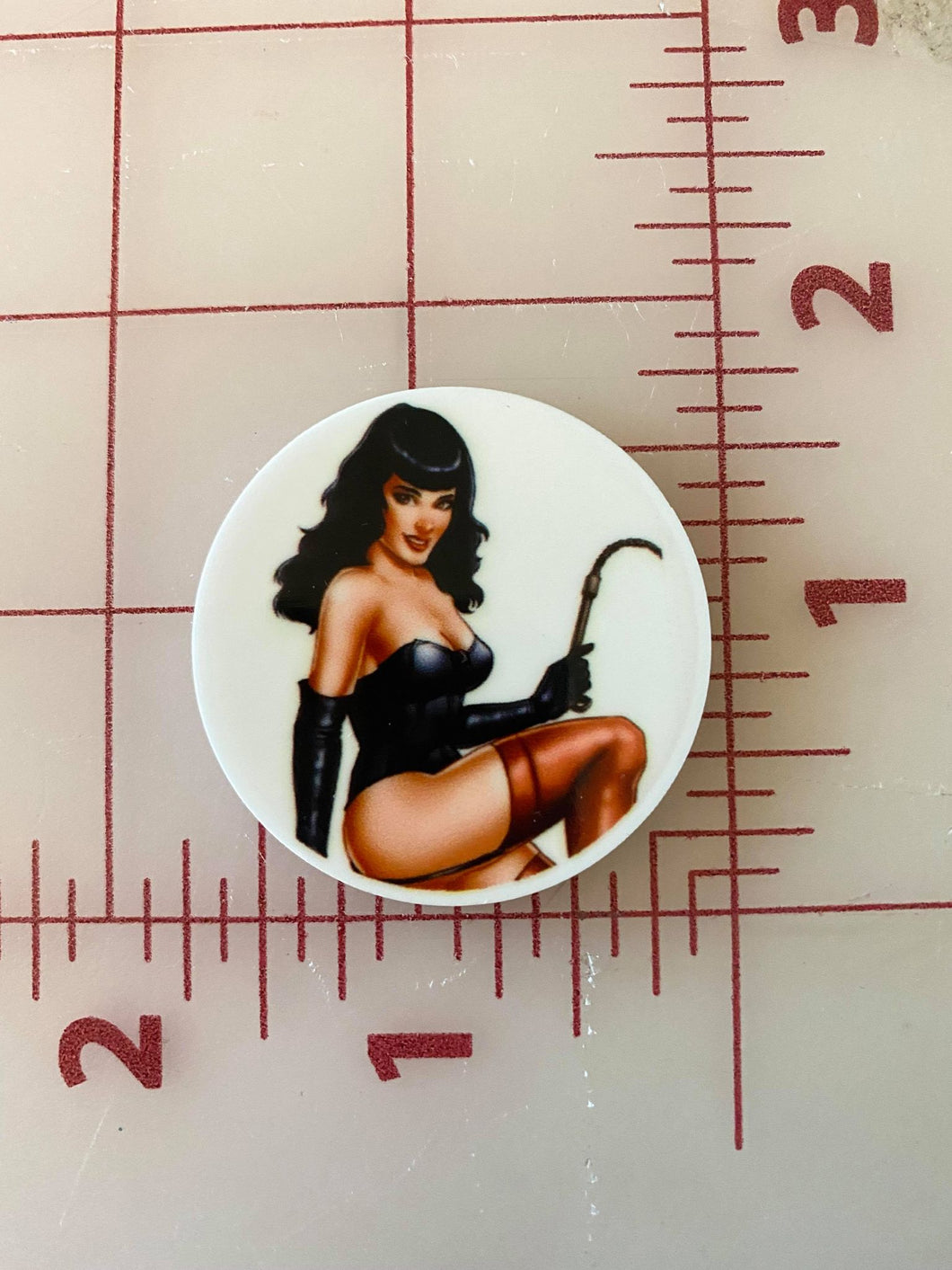 CLEARANCE!! Bettie Page Flat back Printed Resin