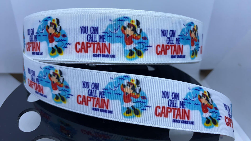 1 yard 1 inch Cruise Line Captain Minnie for the WISH Grosgrain Ribbon