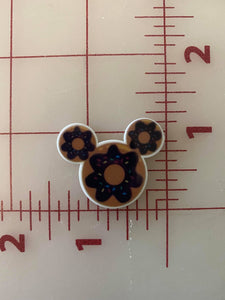 Mickey Donut Flat back Printed Resin