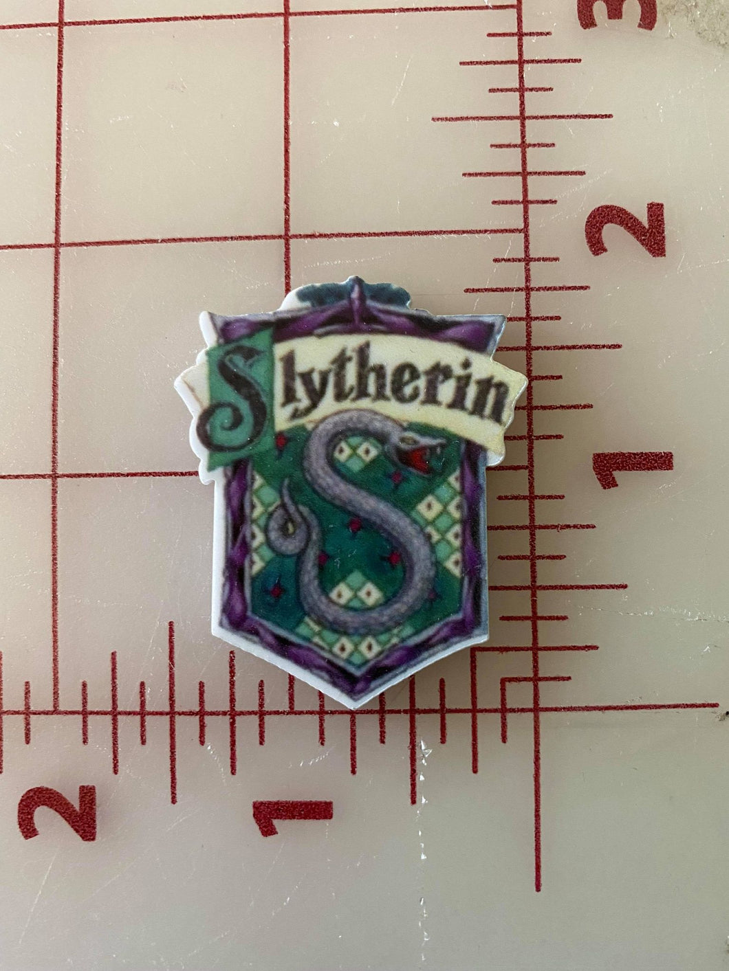 Hogwarts House Slytherin Shield Harry Potter Flat back Printed Resin