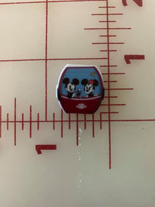 Small Walt Disney World Skyliner Mickey and Minnie Flat back Printed Resin