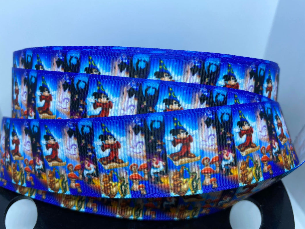 1 Yard 1 Inch  Disney Movie Fantasia Grosgrain Ribbon