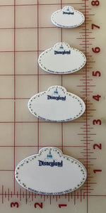 Mini Disneyland Cast Member Name badge Flat back Printed Resin