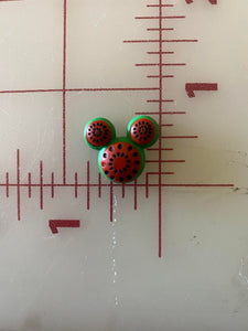 3D Mickey Watermelon Flatback Printed Resin