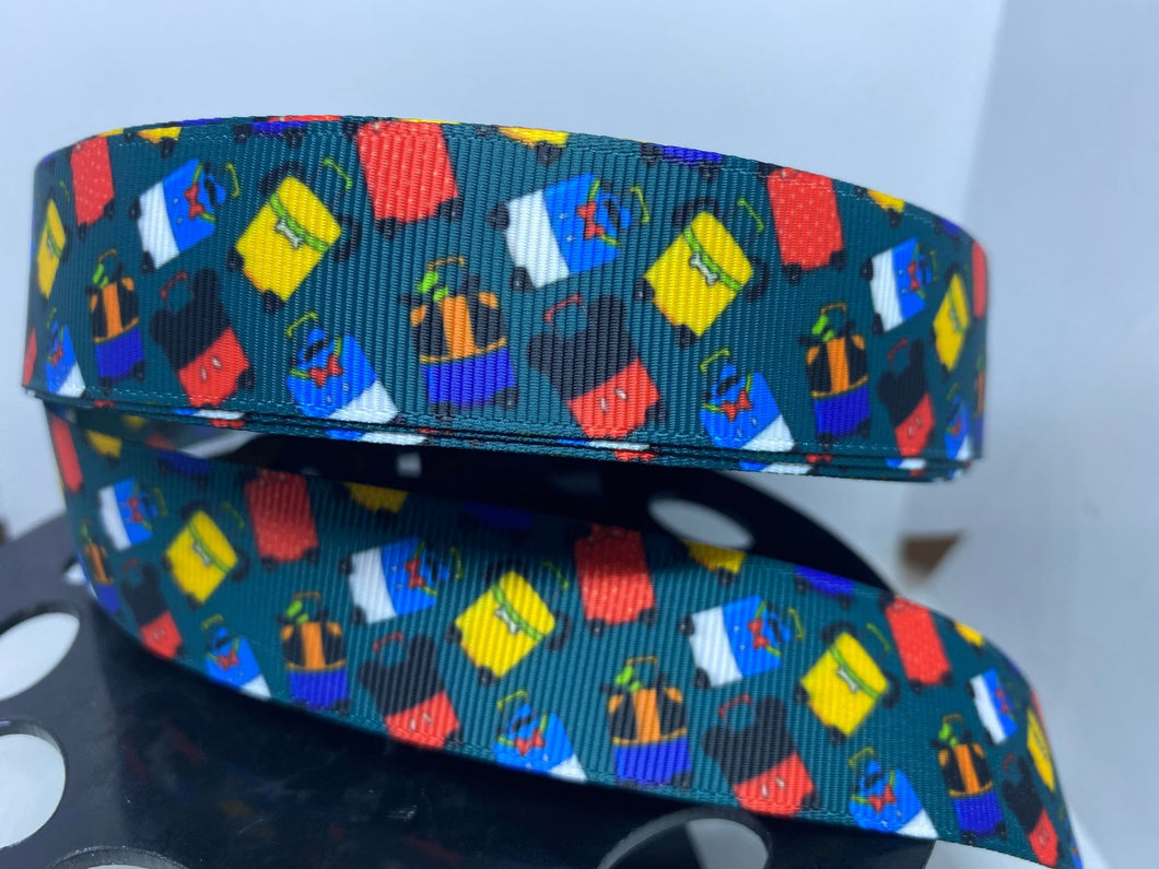 1 inch Disney Character Luggage Grosgrain Ribbon