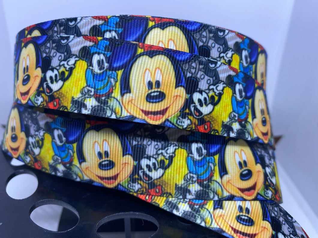 1 inch Mickey Mouse through the Ages Grosgrain Ribbon