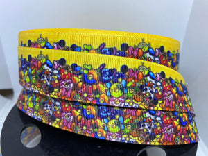 1 yard 1 Inch  Disney Character Donuts Grosgrain Ribbon