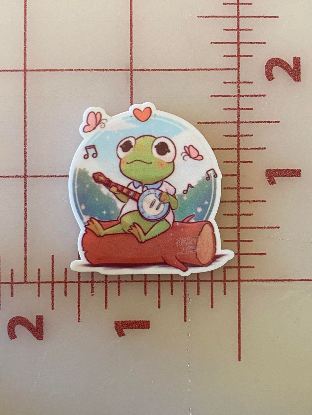 Baby Kermit Flat back Printed Resin