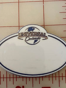 FLAWED Large Universal Studios Cast Member Name badge Flat back Printed Resin