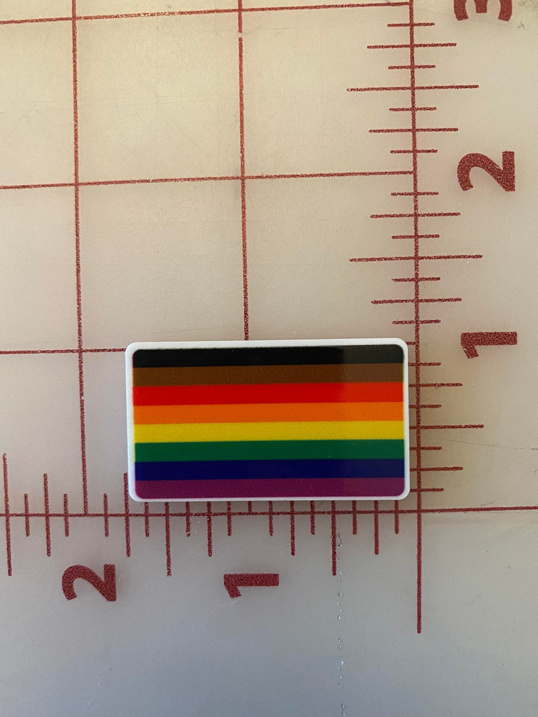 Pride Flag LGBTQ+ Flat back Printed Resin