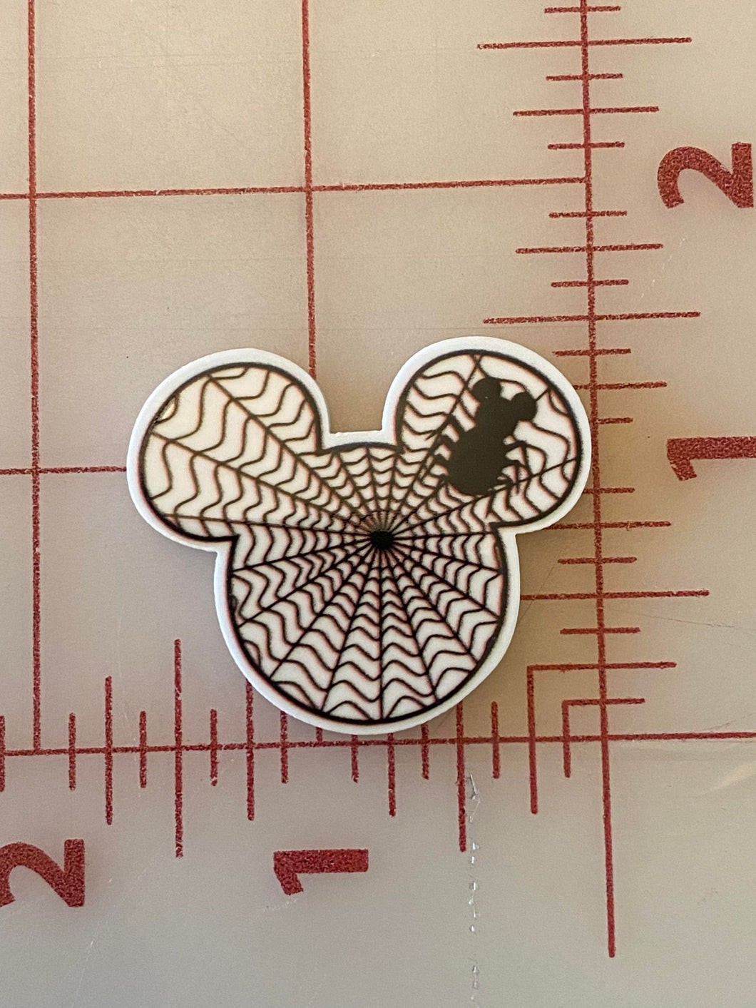 Large Halloween Mickey with Spiderwebs Flat back Printed Resin