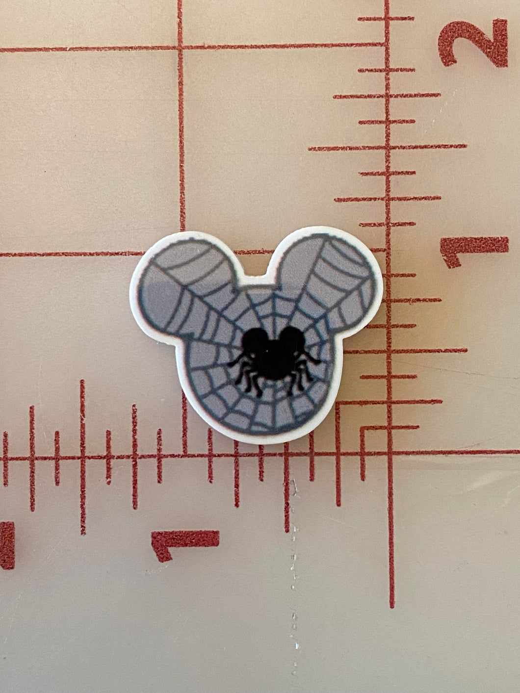 Small Halloween Mickey with Spiderwebs Flat back Printed Resin