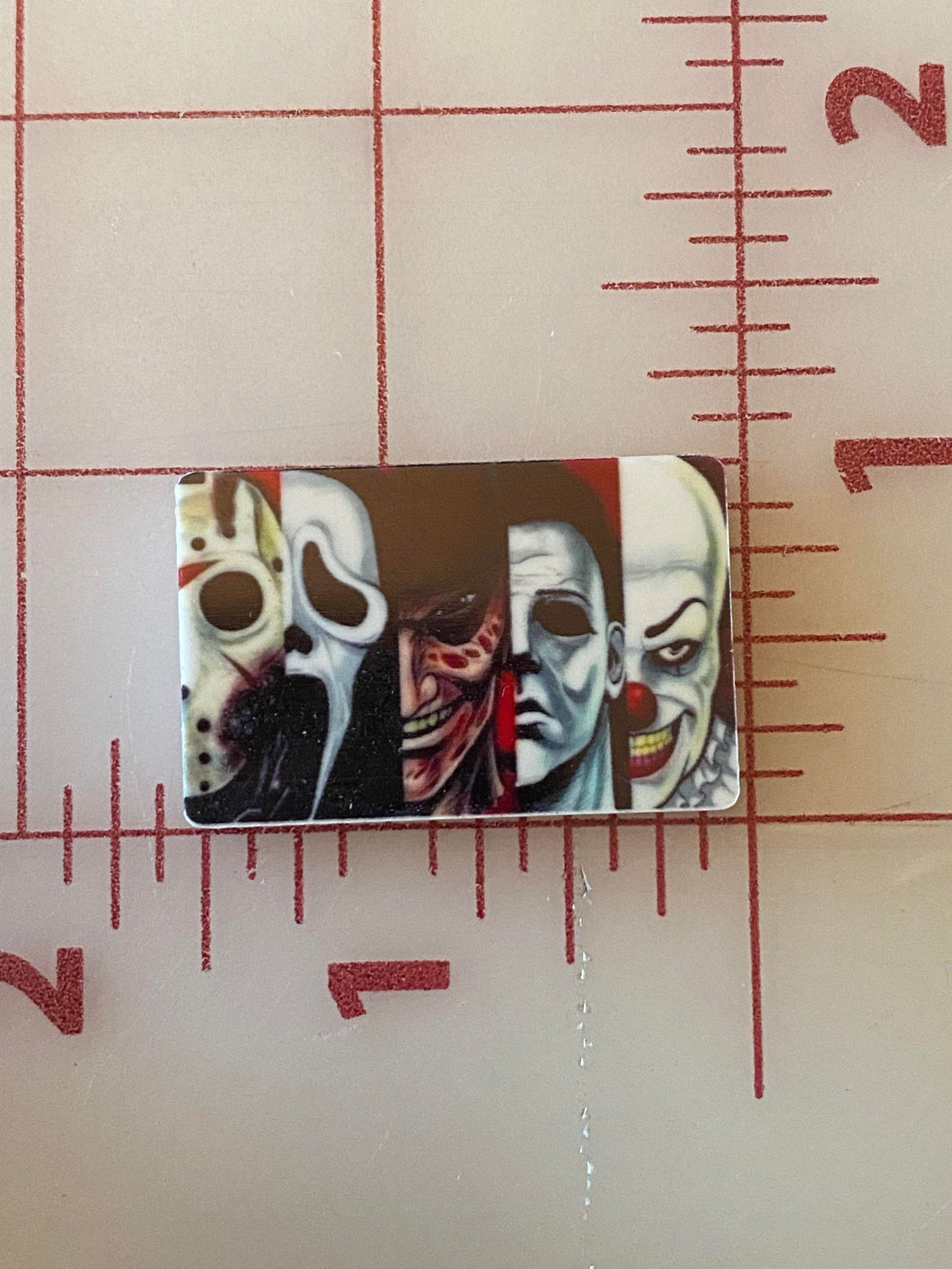 Horror movie Horizontal Collage Flat Back Printed Resin