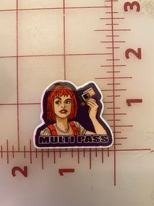 "Multi pass" The Fifth Element Milla Jovovich Flatback Printed Resin