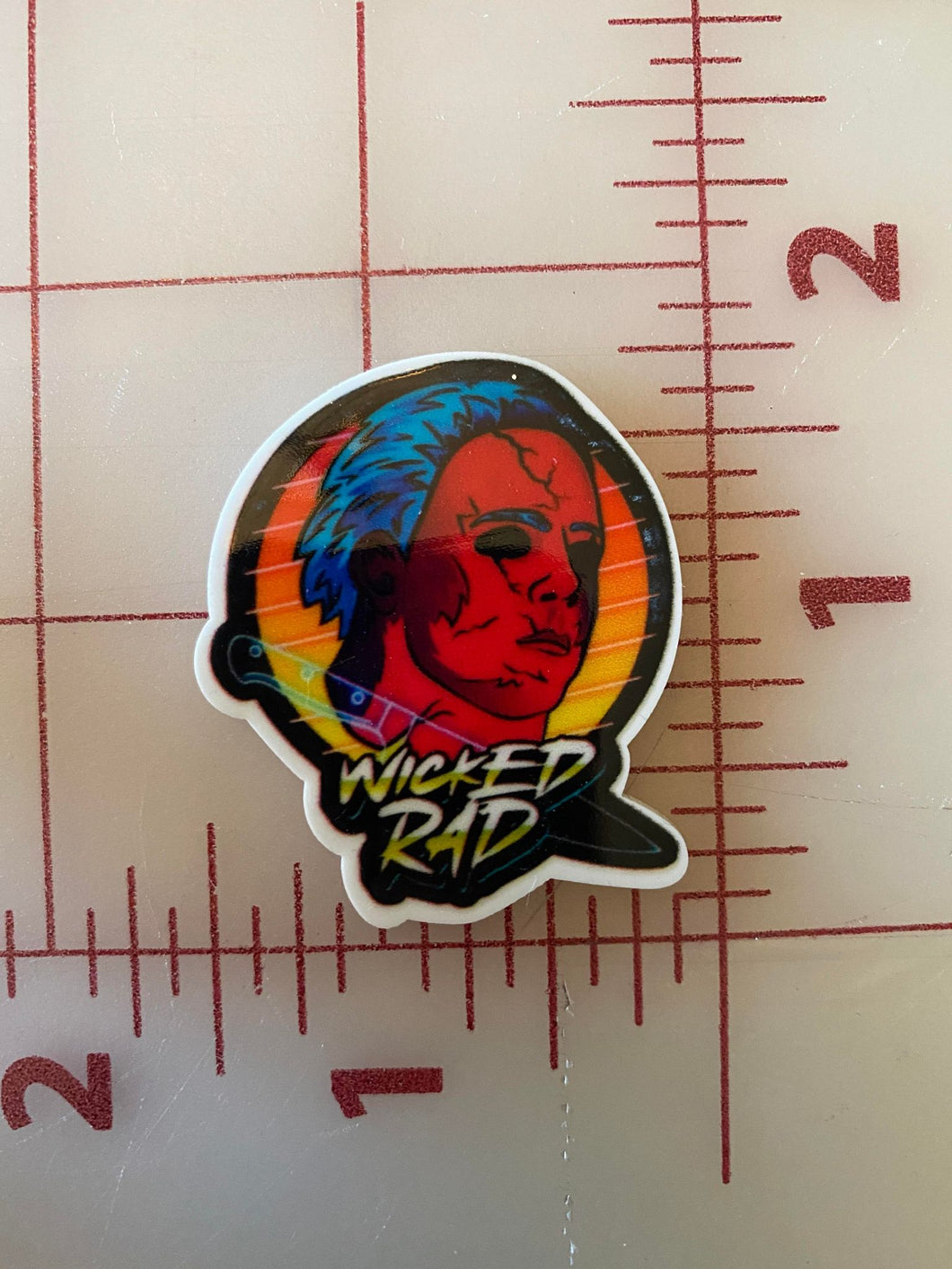 80's Throwback RAD Horror Icon Halloween Michael Myers Flat Back Printed Resin
