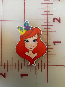 Ariel "The Little Mermaid" Flat back Printed Resin