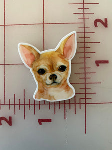 Chihuahua Flat back Printed Resin