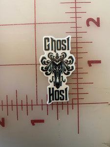 Haunted Mansion Ghost Host Flat back Printed Resin