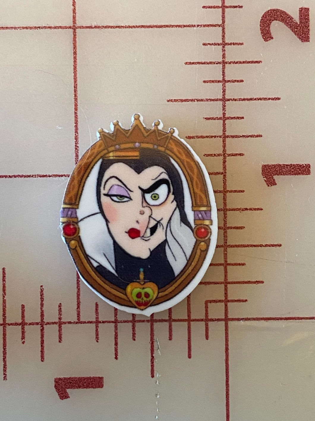 Disney Snow White and the evil Queen Flat back Printed Resin