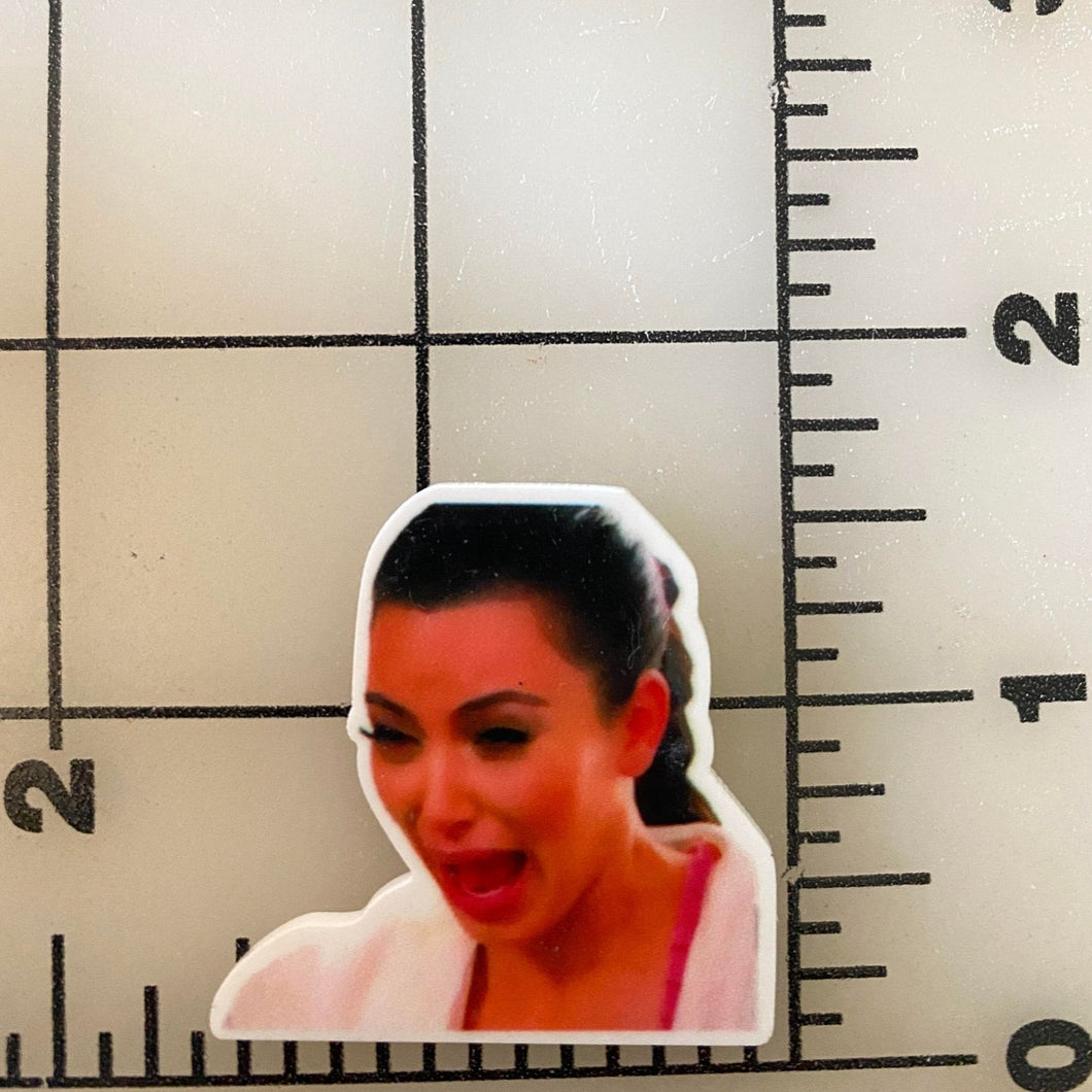 Kim Kardashian Ugly Cry Funny Flatback Printed Resin